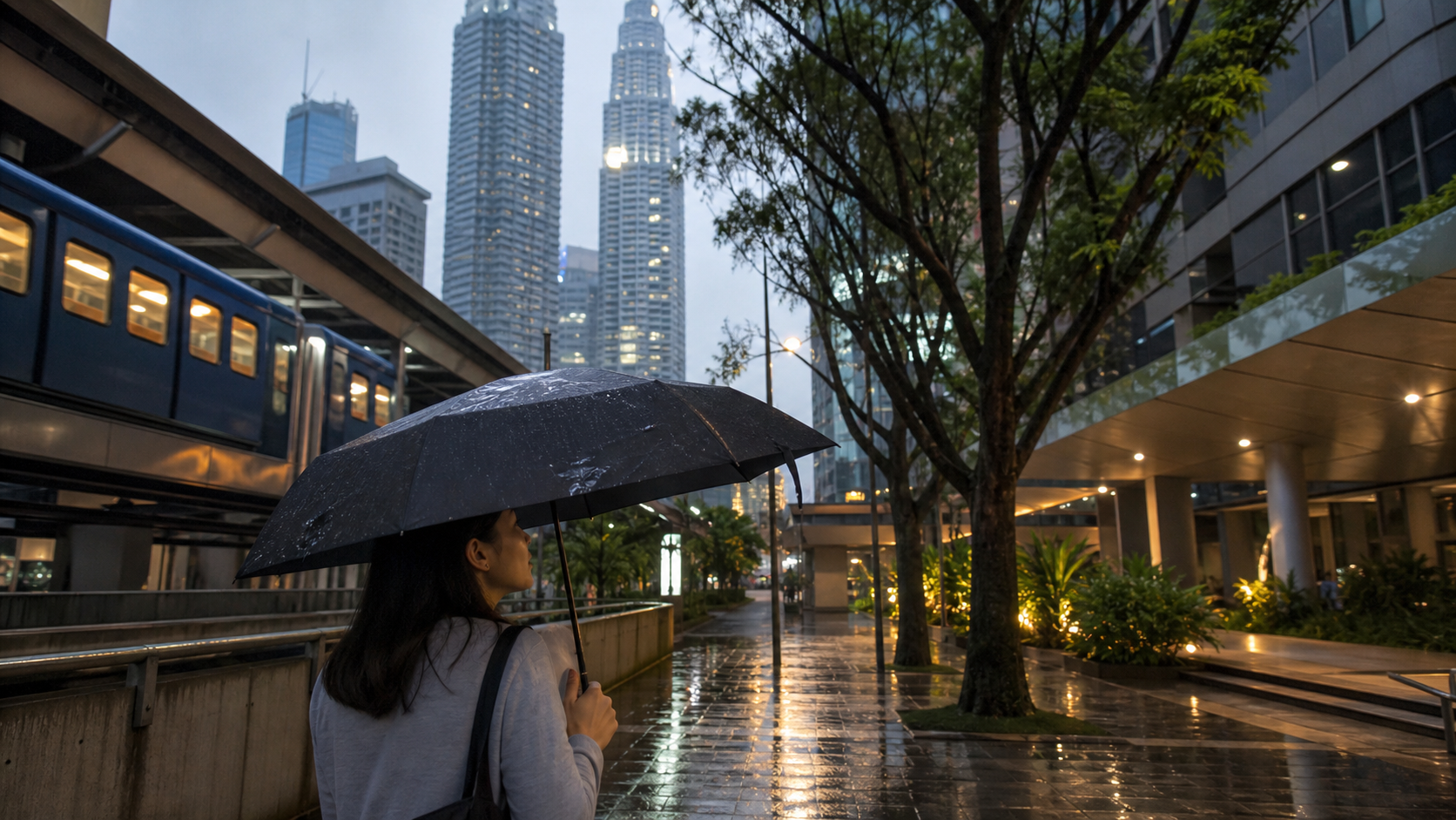 住在 KLCC 可以不买车吗？步行、捷运与日常生活实测框架：主题场景实拍风格图片 2