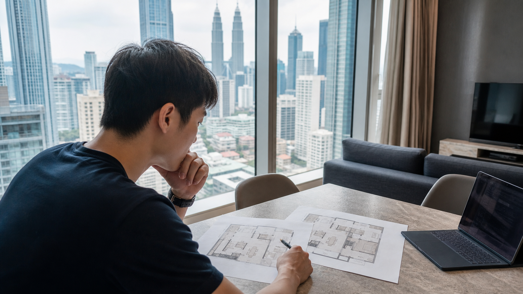 一房还是两房？KLCC 投资单位的租客、成本与退出差别：主题场景实拍风格图片 1